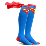 Super Hero Supermen Batmen Adult Unisex Cotton Knee High Sport Socks